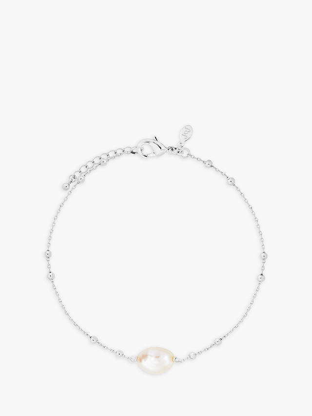 Joma Jewellery Isla Pearl Chain Bracelet, Silver