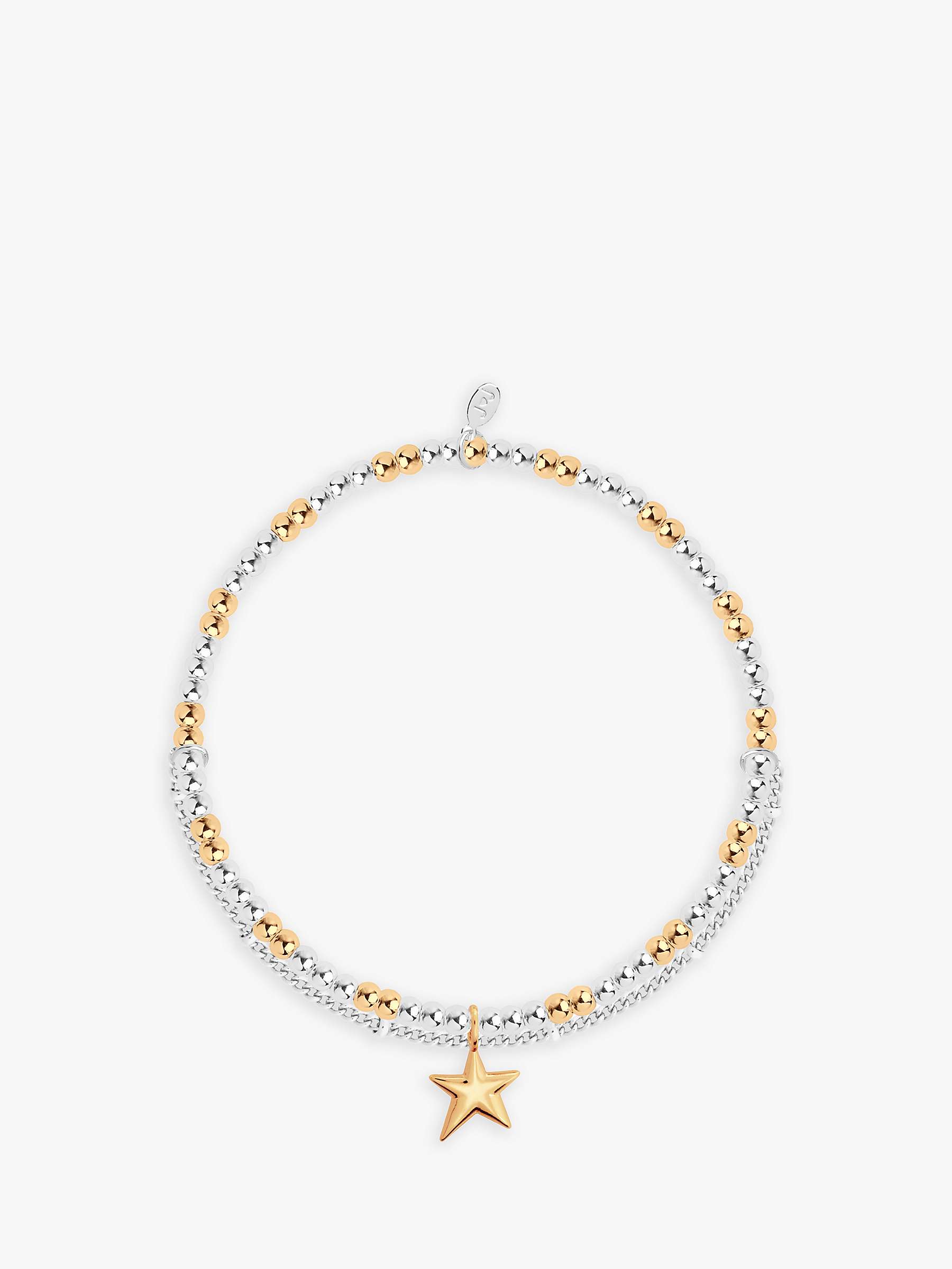 Buy Joma Jewellery Amulet Star Beaded Chain Bracelet, Silver/Gold Online at johnlewis.com
