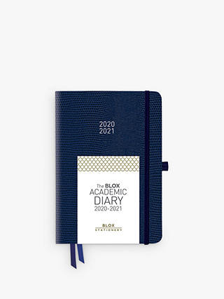 BLOX Stationery A5 Academic Mid-Year Diary 2020-21, Navy