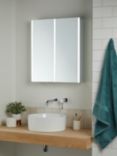John Lewis Vertical Double Mirrored and Illuminated Bathroom Cabinet