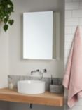 John Lewis Aspect Single Mirrored and Illuminated Bathroom Cabinet