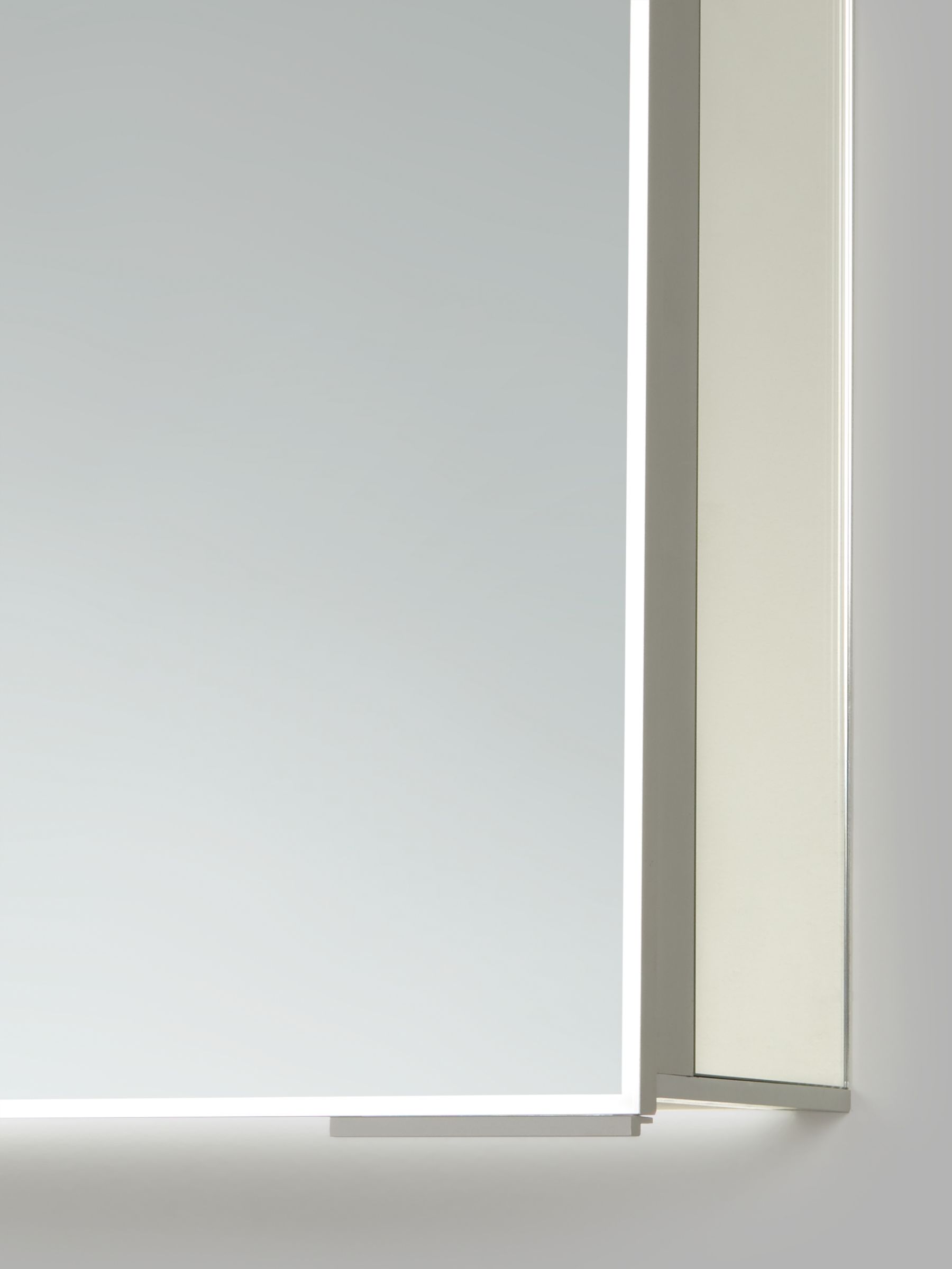 John Lewis Aspect Single Mirrored And Illuminated Bathroom Cabinet
