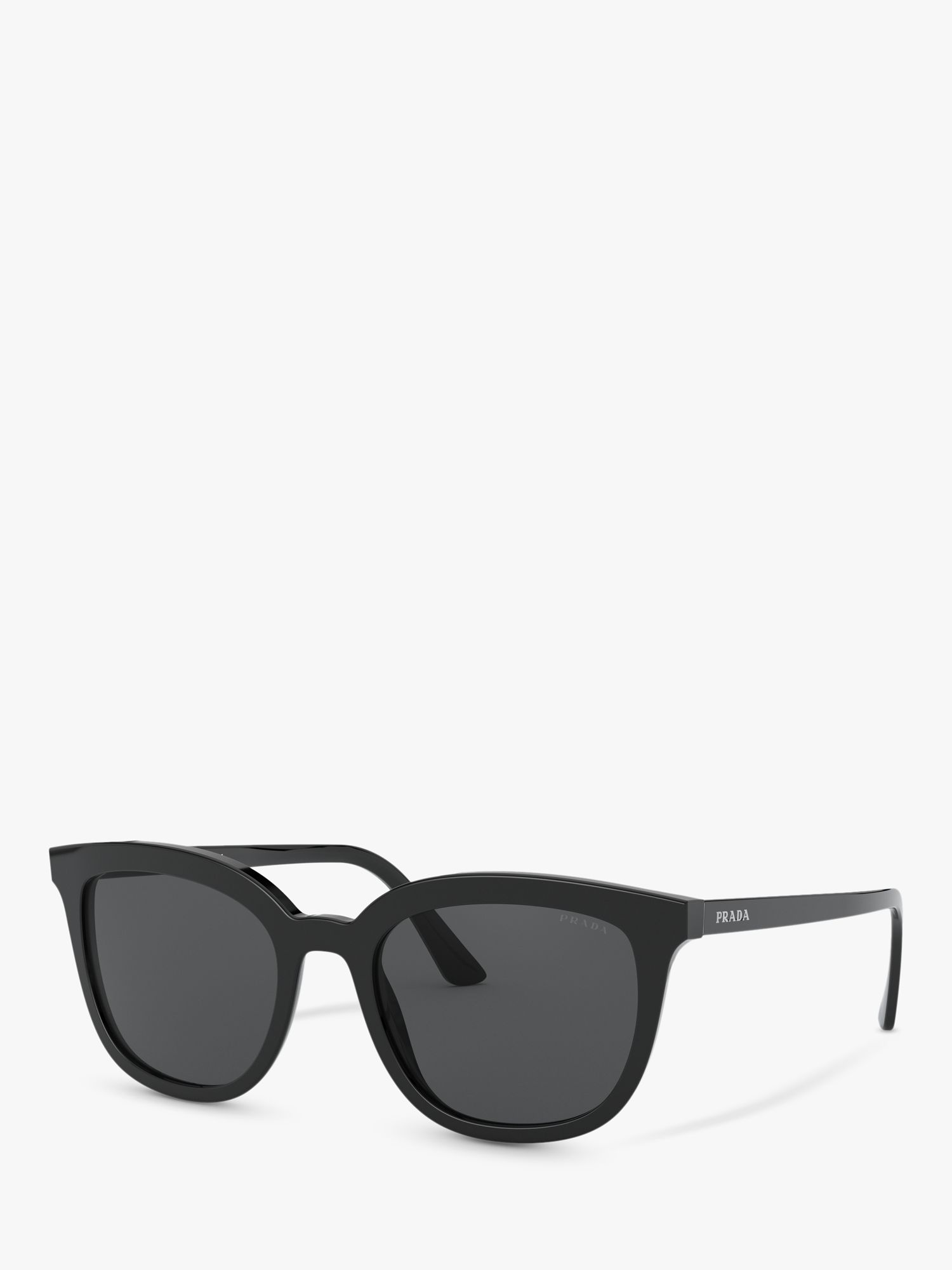 Prada PR 03XS Women's Square Sunglasses, Matte Black/Grey at John Lewis &  Partners