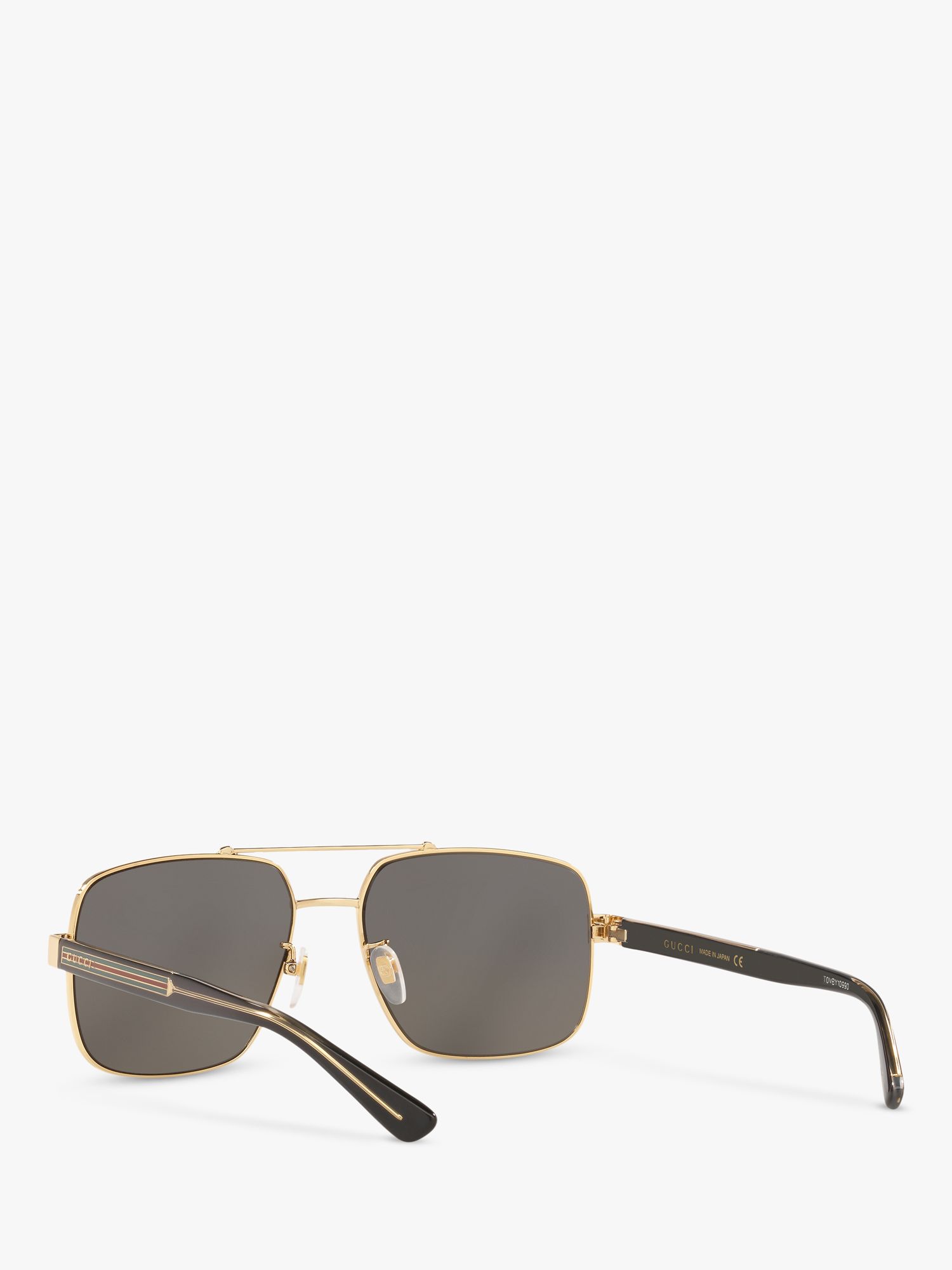 Buy Gucci GG0529S Men's Square Sunglasses, Gold/Grey Online at johnlewis.com