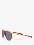 Ray-Ban RB2219 Women's Aviator Sunglasses, Red/Grey