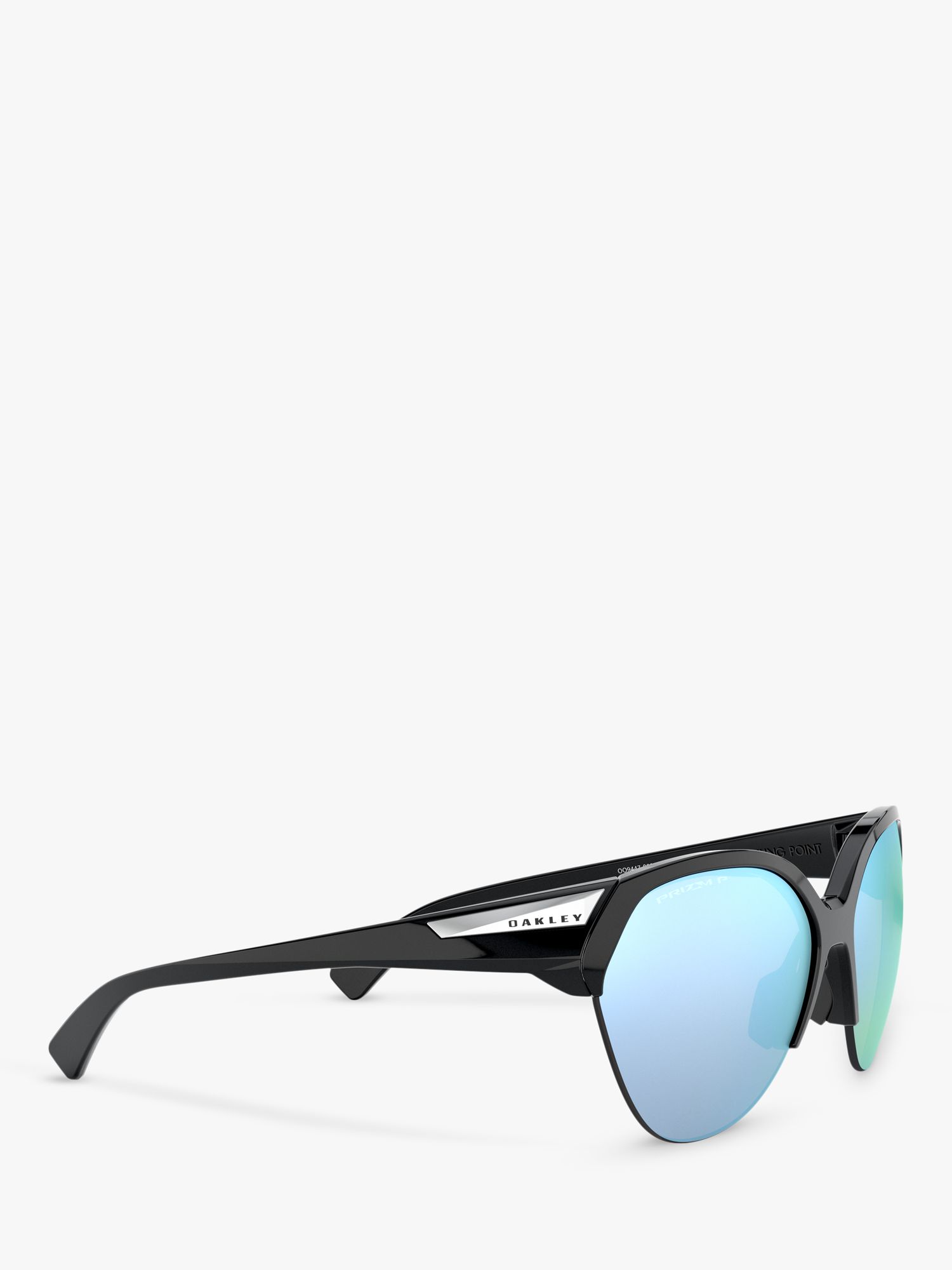 Oakley OO9447 Women's Oval Sunglasses, Black/Blue