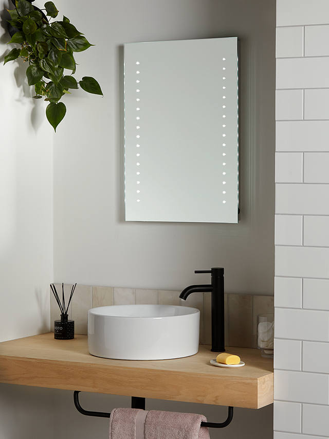 John Lewis & Partners Pixel Wall Mounted Illuminated Bathroom Mirror, Medium