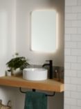 John Lewis & Partneres Halo Wall Mounted Illuminated Bathroom Mirror, Small