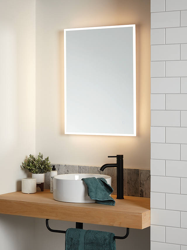 John Lewis Partners Aura Wall Mounted, How To Attach Large Bathroom Mirrors