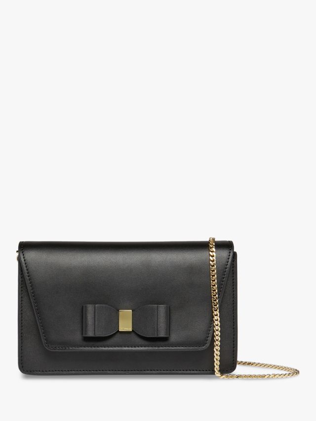 Ted Baker Keeiira Leather Matinee Clutch Bag Black