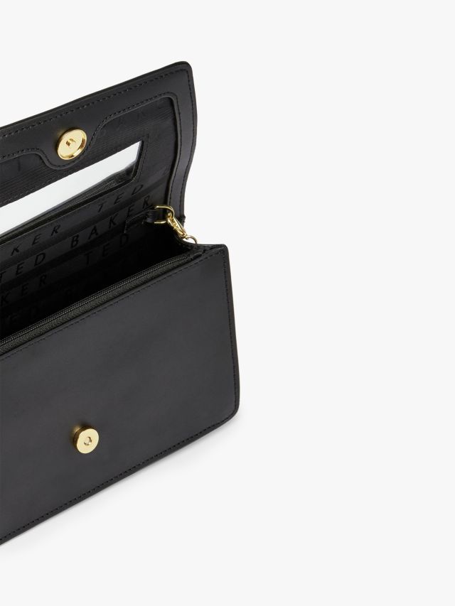 Ted Baker Keeiira Leather Matinee Clutch Bag Black