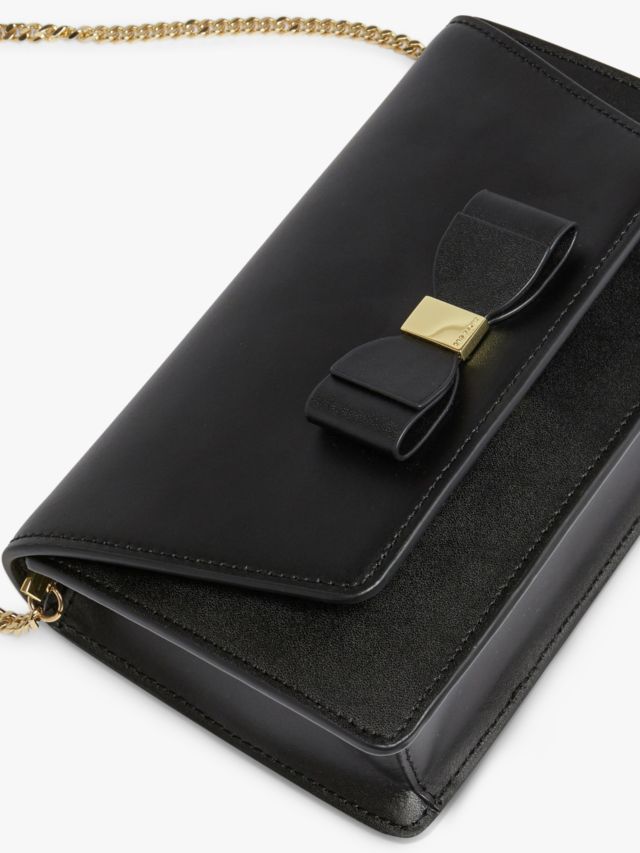 Ted Baker Keeiira Leather Matinee Clutch Bag Black