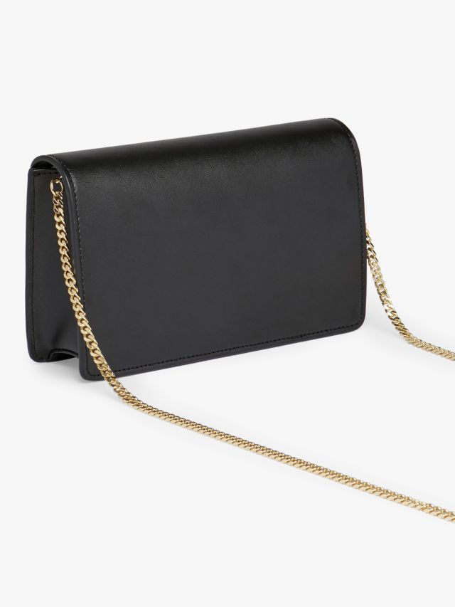 Ted Baker Keeiira Leather Matinee Clutch Bag Black