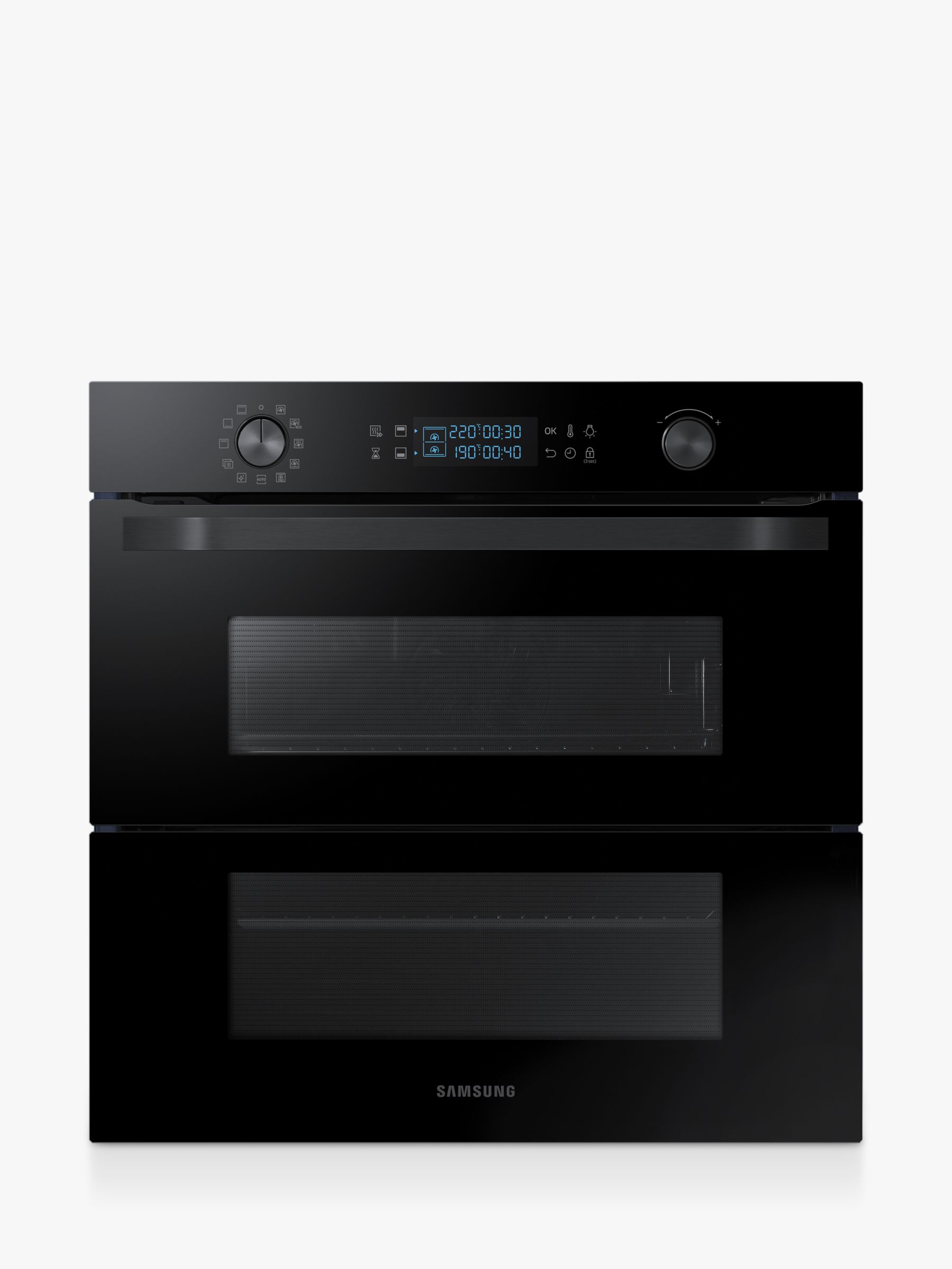 Samsung Prezio Dual Cook Flex NV75N5641RB Built In Electric Single Oven, Black