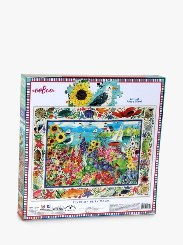 Seagull Garden in Maine 1000 Piece Rectangle Puzzle eeBoo Piece & Love