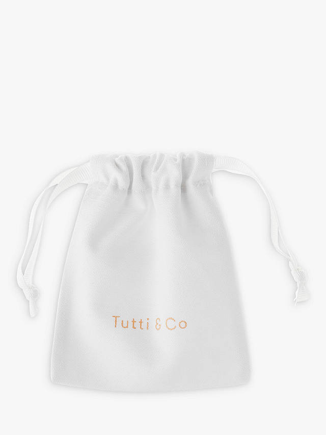 Tutti & Co Coastal Brushed Round Stud Earrings, Gold