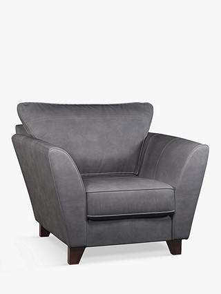 John Lewis & Partners Oslo Leather Armchair, Dark Leg