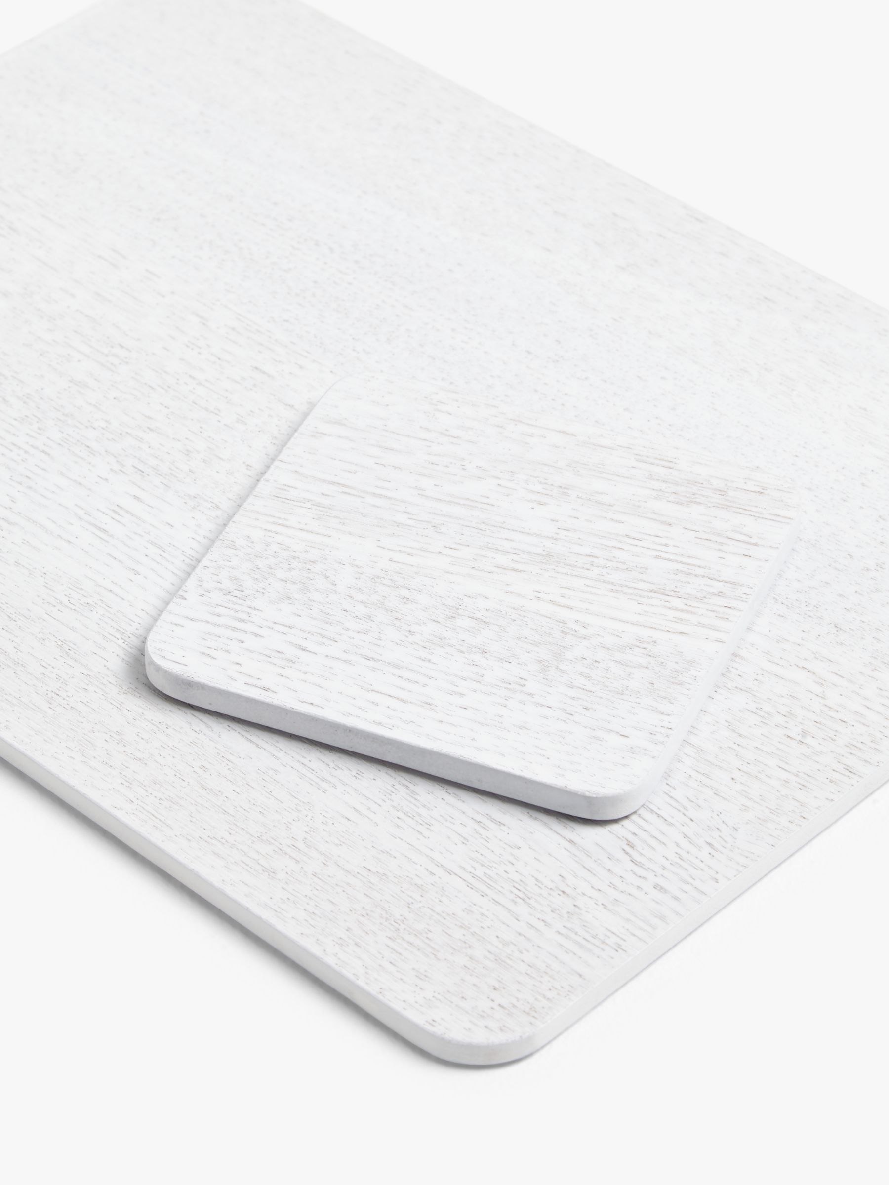 John Lewis ANYDAY Wood Placemats & Coasters, Set of 4, White