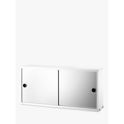 string Double Mirrored Bathroom Cabinet, White