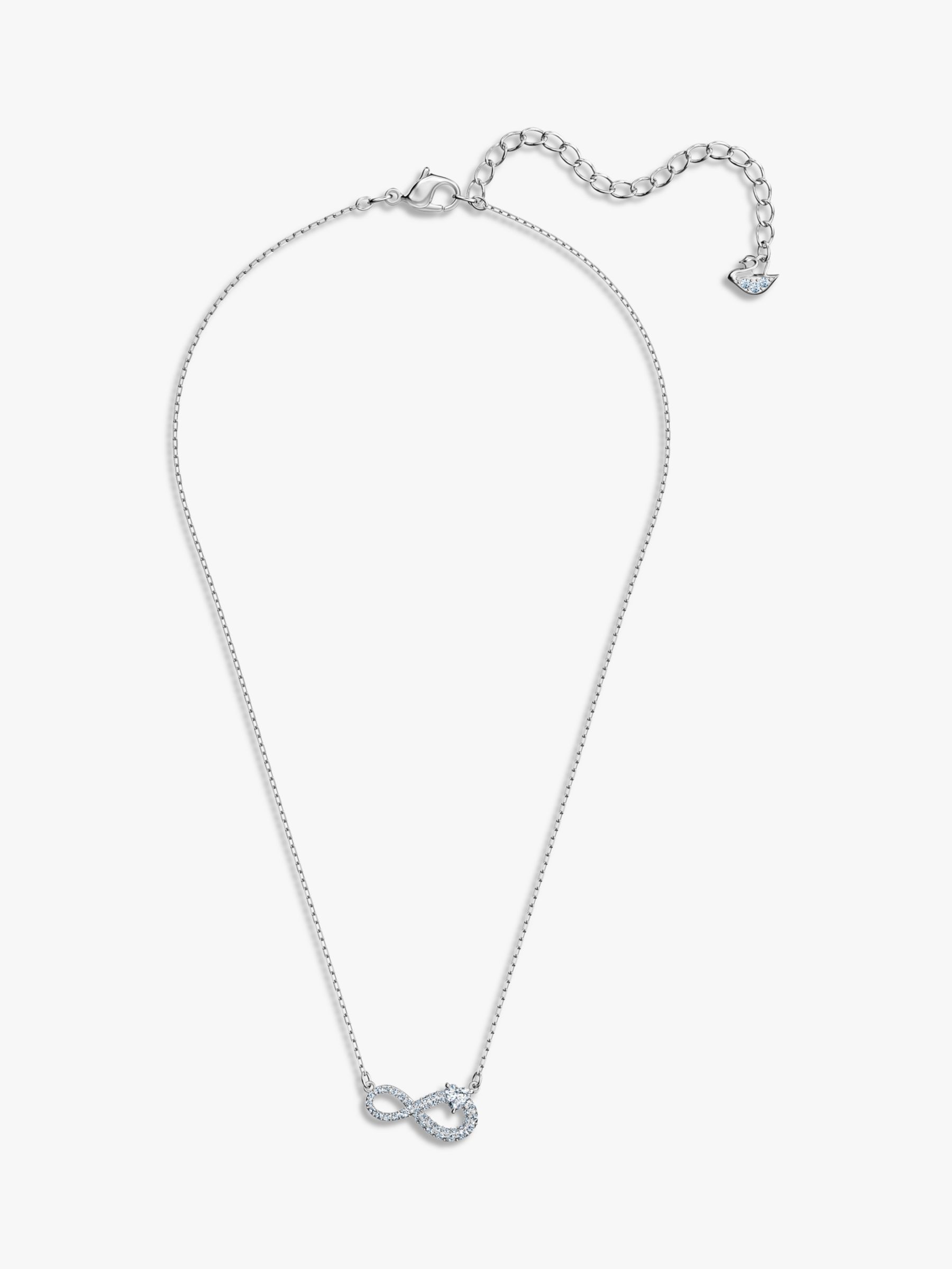 Swarovski Infinity Crystal Pendant Necklace, Silver
