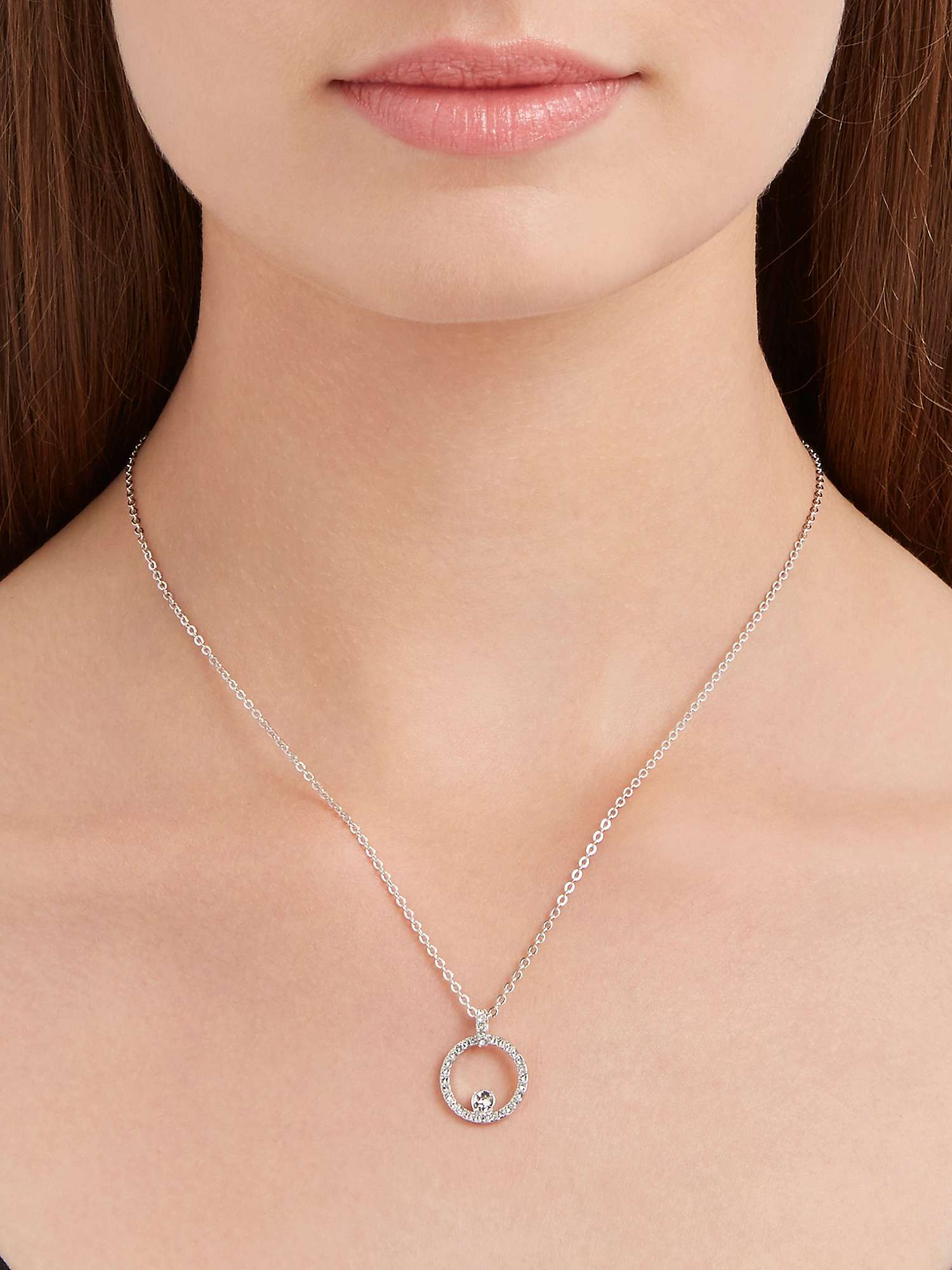 Buy Swarovski Creativity Crystal Pave Round Pendant Necklace Online at johnlewis.com