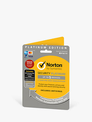 Norton Security Platinum 2019, Multi-Device Antivirus and Firewall Software, 1 Year Subscription