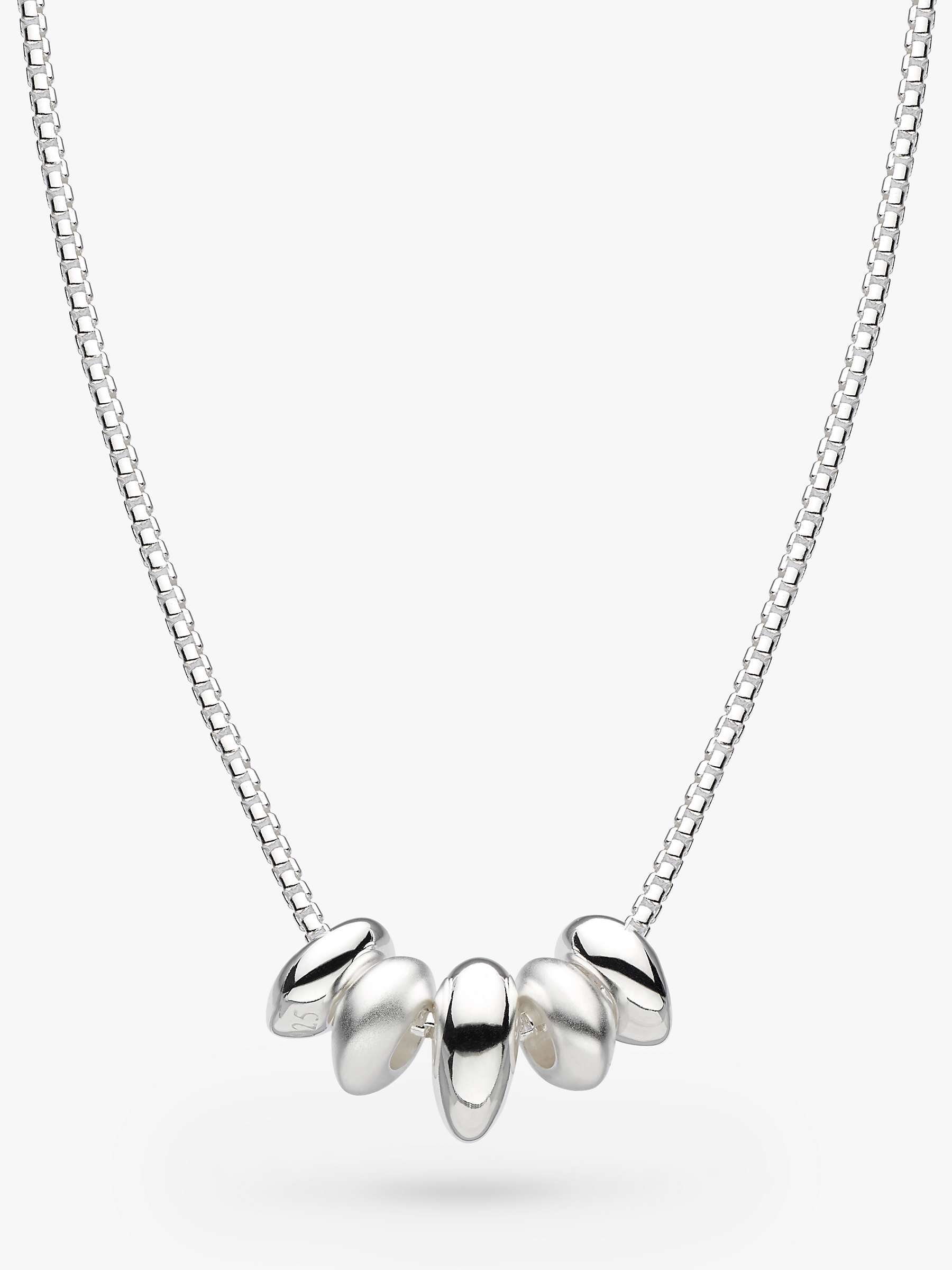 Buy Kit Heath Polished and Brushed Bead Cluster Chain Necklace, Silver Online at johnlewis.com