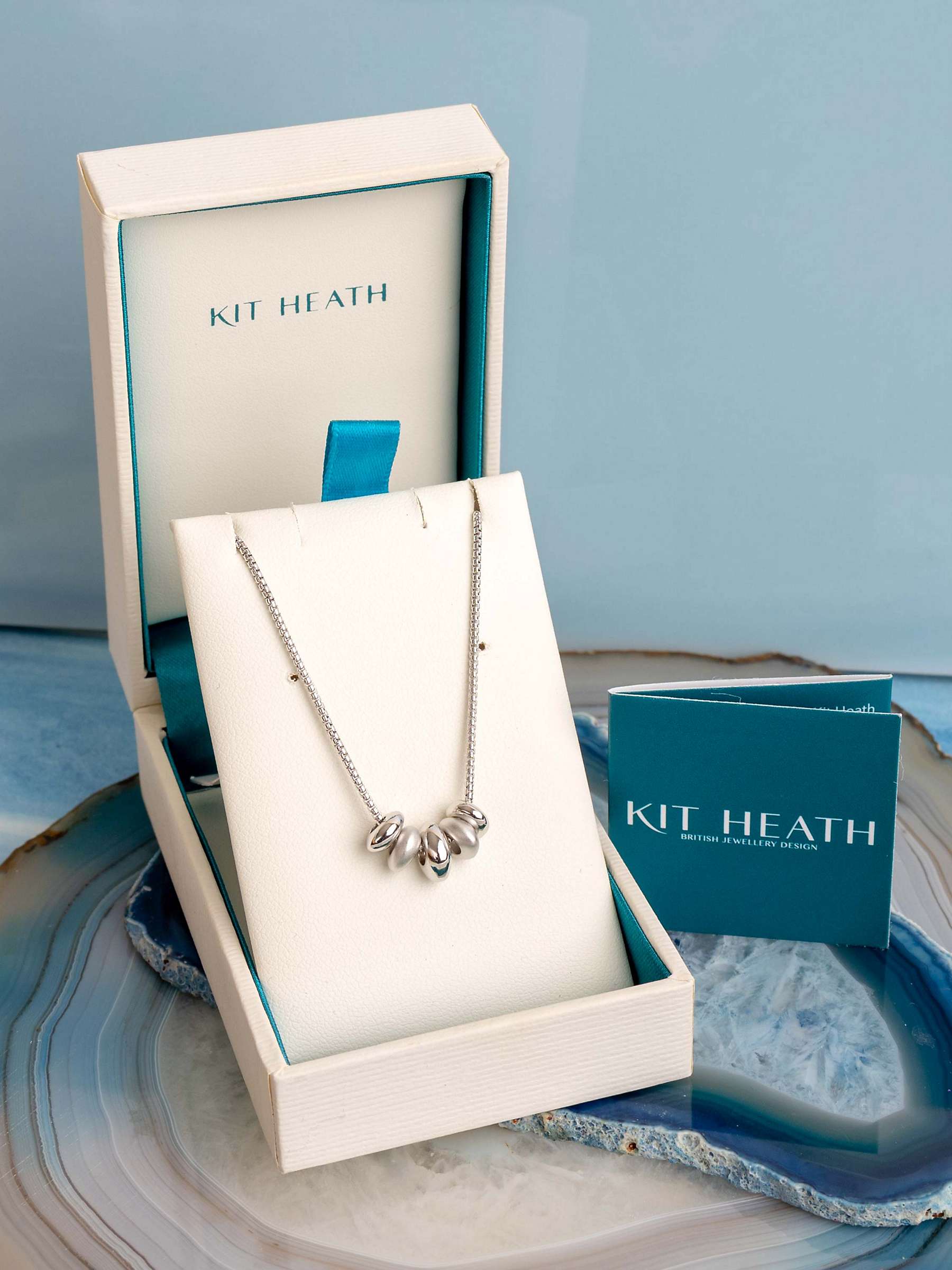 Buy Kit Heath Polished and Brushed Bead Cluster Chain Necklace, Silver Online at johnlewis.com