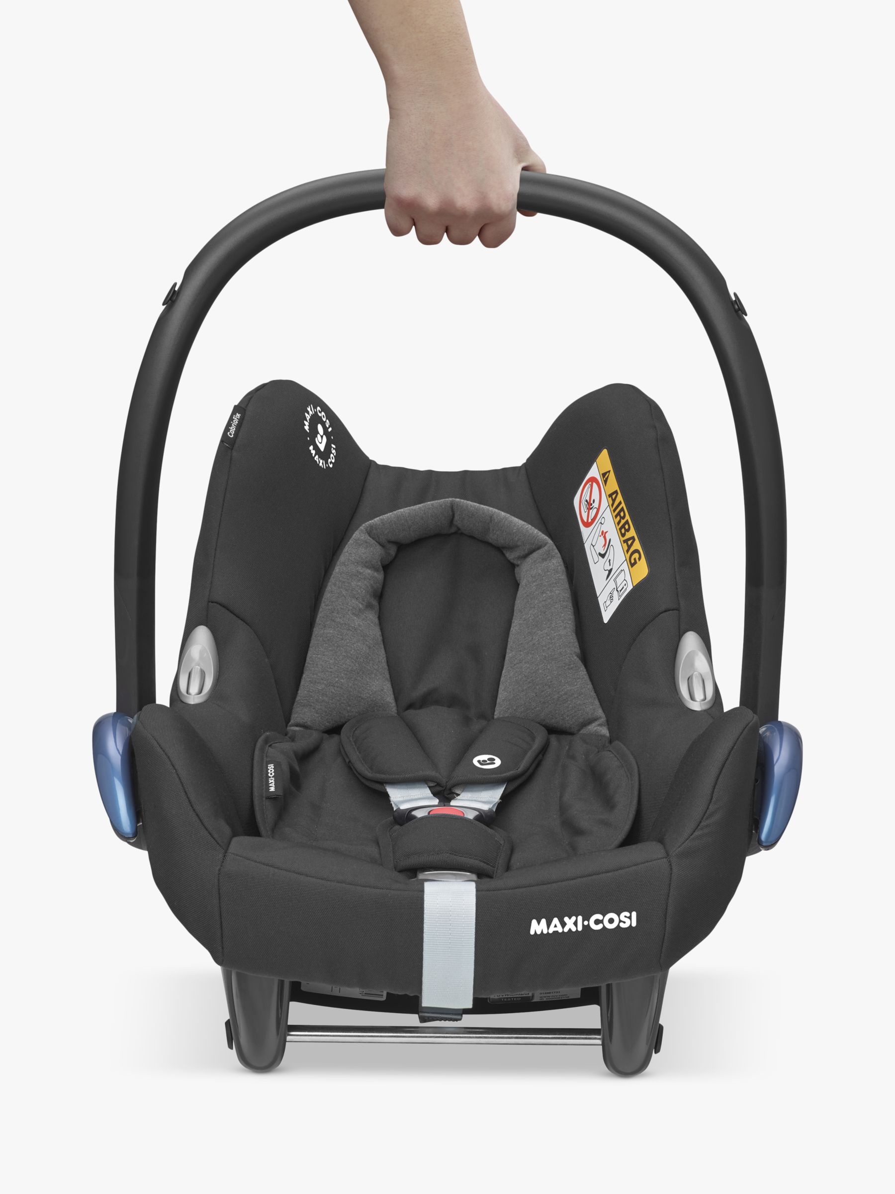 Maxi Cosi Cabriofix Group 0 Baby Car Seat Essential Black At John Lewis Partners