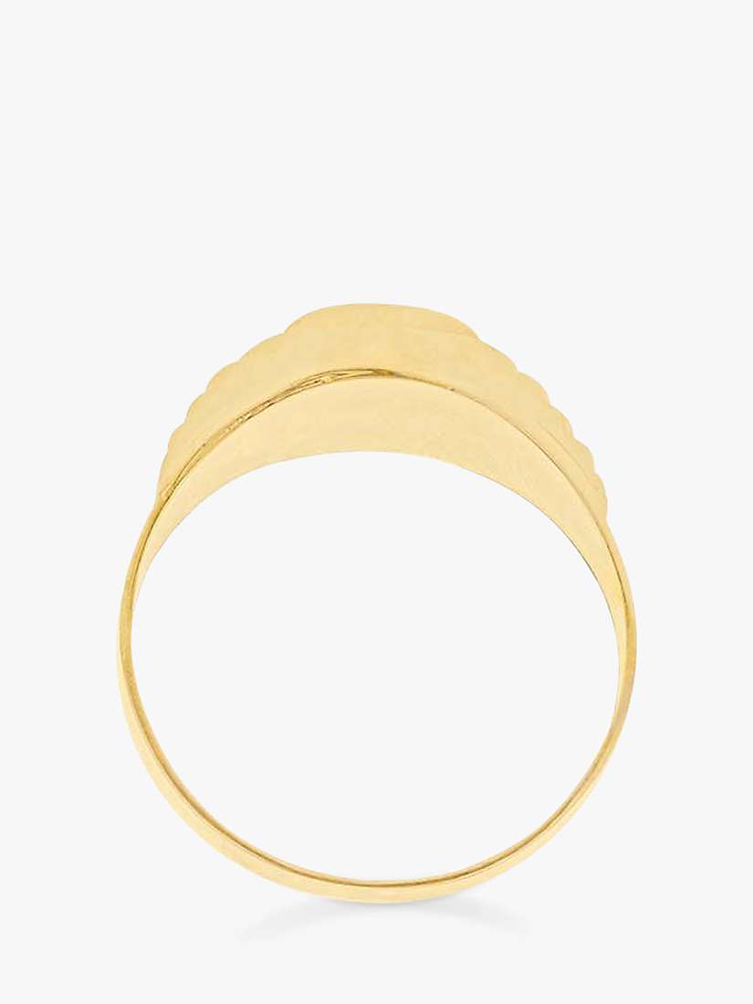 Buy IBB Personalised 9ct Gold Unisex Oval Signet Ring, Gold Online at johnlewis.com