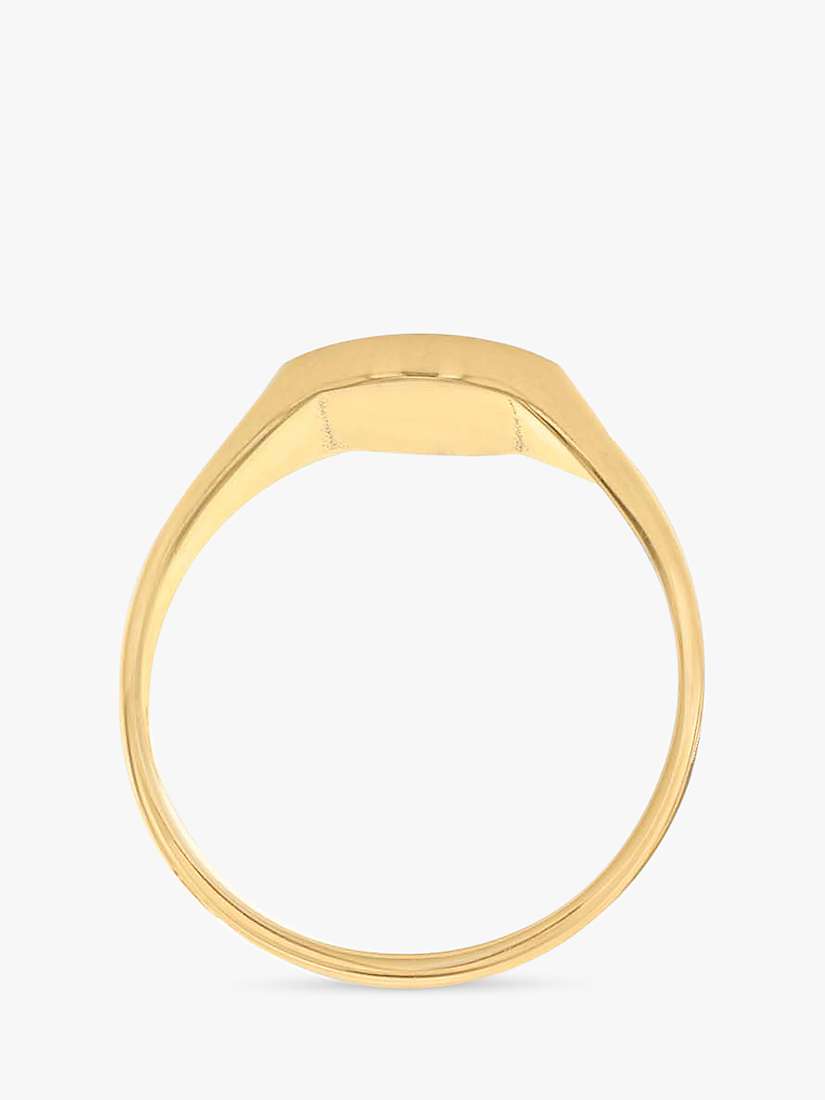 Buy IBB Personalised 9ct Gold Unisex Single Oval Signet Ring, Gold Online at johnlewis.com