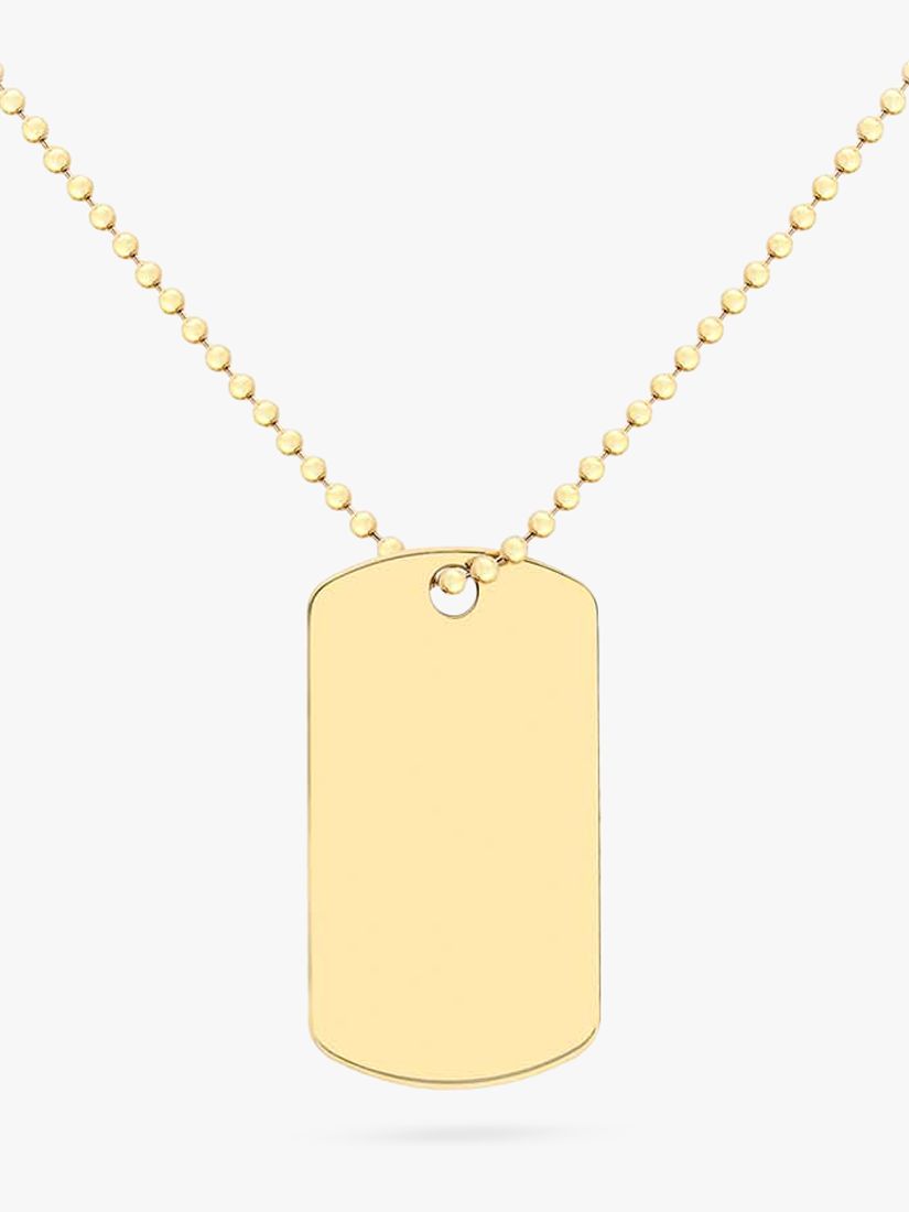 Gold Dog Tag Necklace  Classy Women Collection