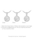 IBB Personalised Cancer Star Sign Disc Pendant Necklace, Silver