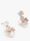 kate spade new york Precious Pansy Drop Earrings, Rose Gold/Cream