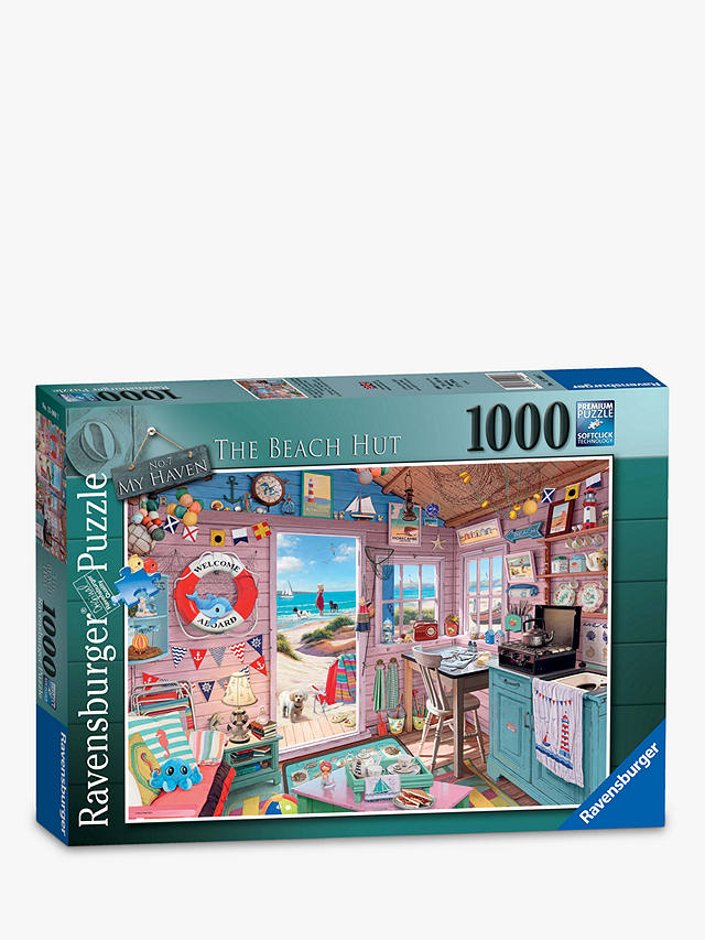 Ravensburger My Haven No 7. The Beach Hut Jigsaw Puzzle, 1000 Pieces