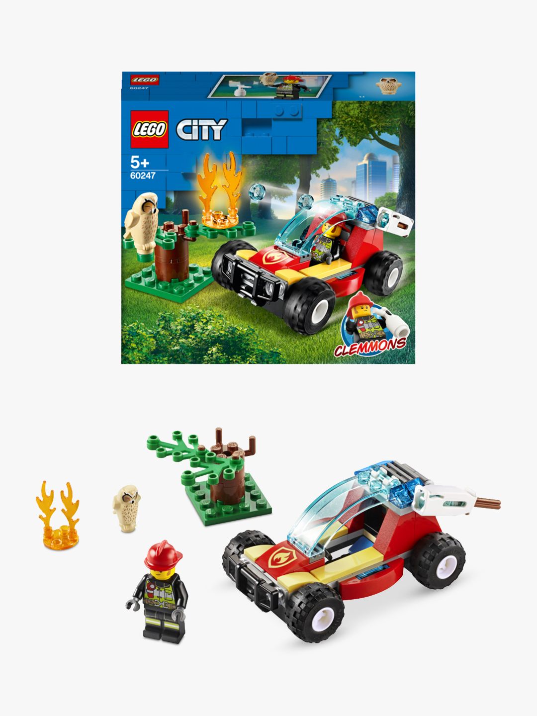 84 Pieces Cool Building Toy for Kids New 2020 LEGO City Forest Fire 60247 Firefighter Toy 