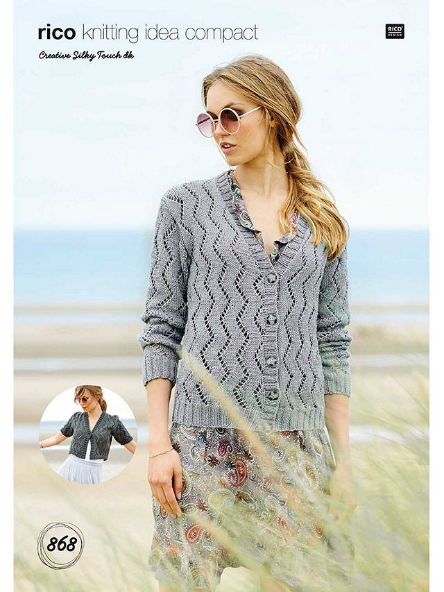 Rico Design Creative Silky Touch DK Women’s Cardigan Knitting Pattern, 868