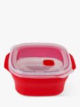 good2heat PLUS Microwave Lidded Multi-Steamer, 2.6L, Red/Clear