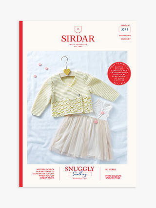 Sirdar Snuggly Soothing DK Baby Cardigan Crochet Pattern, 5315