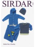 Sirdar No.1 Chunky Baby Jacket, Jumper, Hat and Blanket Knitting Pattern, 5187