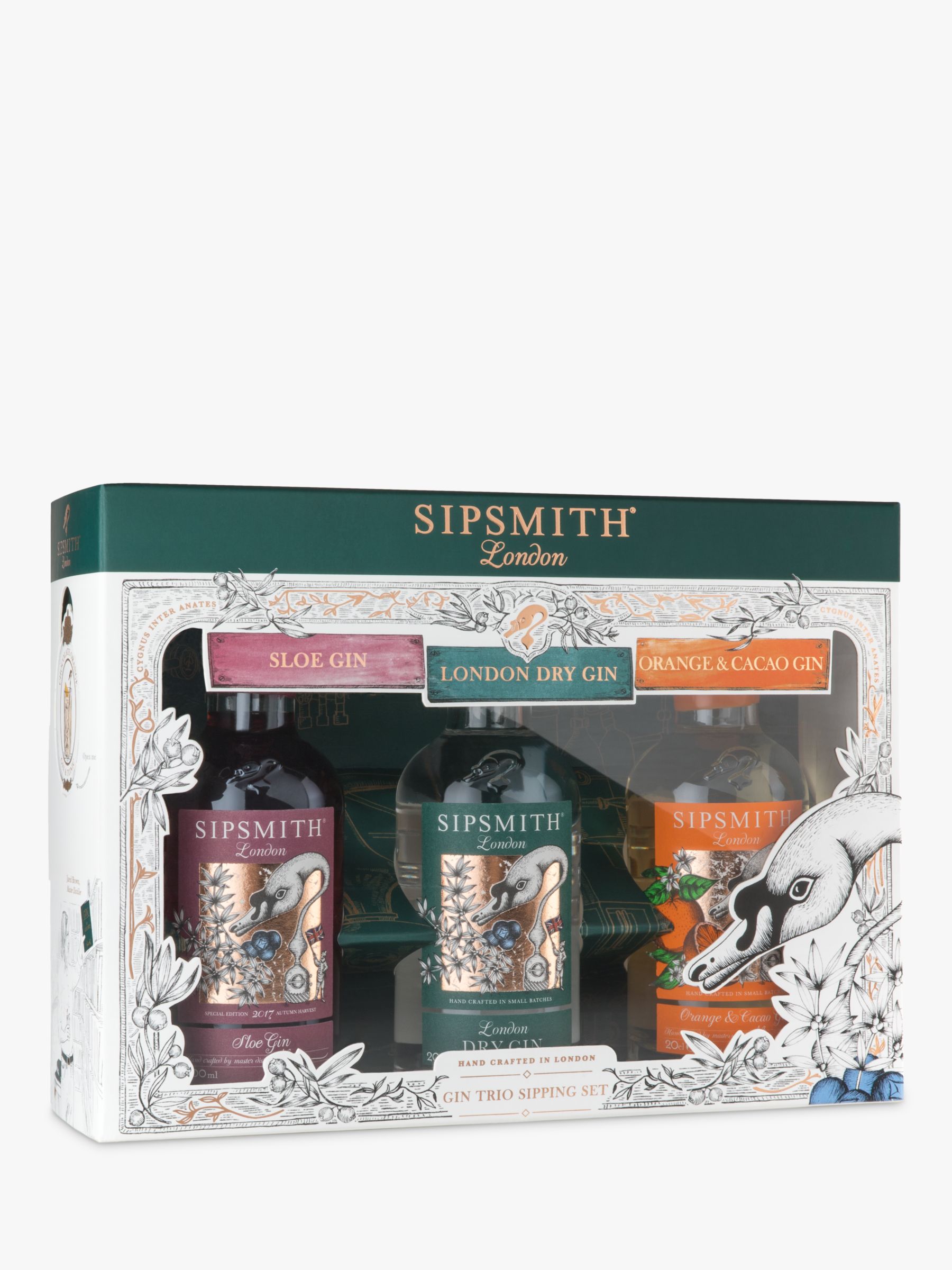 Sipsmith Gin Gift Set, 3x 20cl