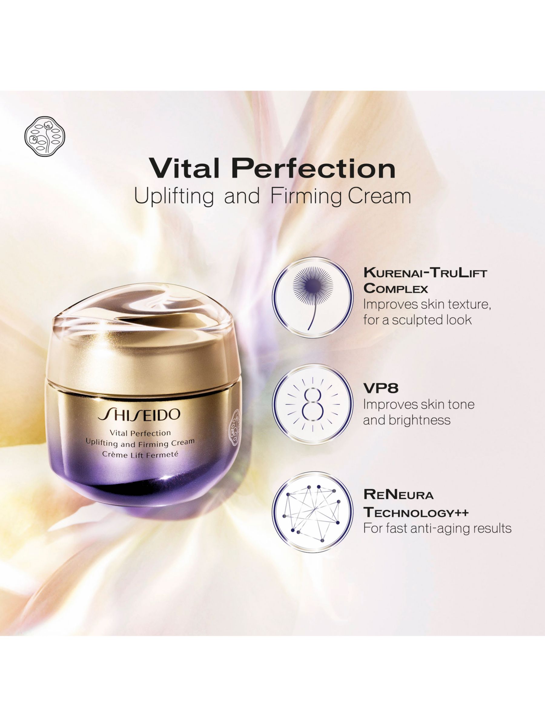 Shiseido Vital Perfection Uplifting and Firming Cream Enriched, 50ml 4