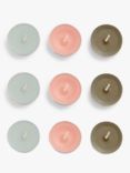John Lewis ANYDAY Coloured Tealights, Pack of 9