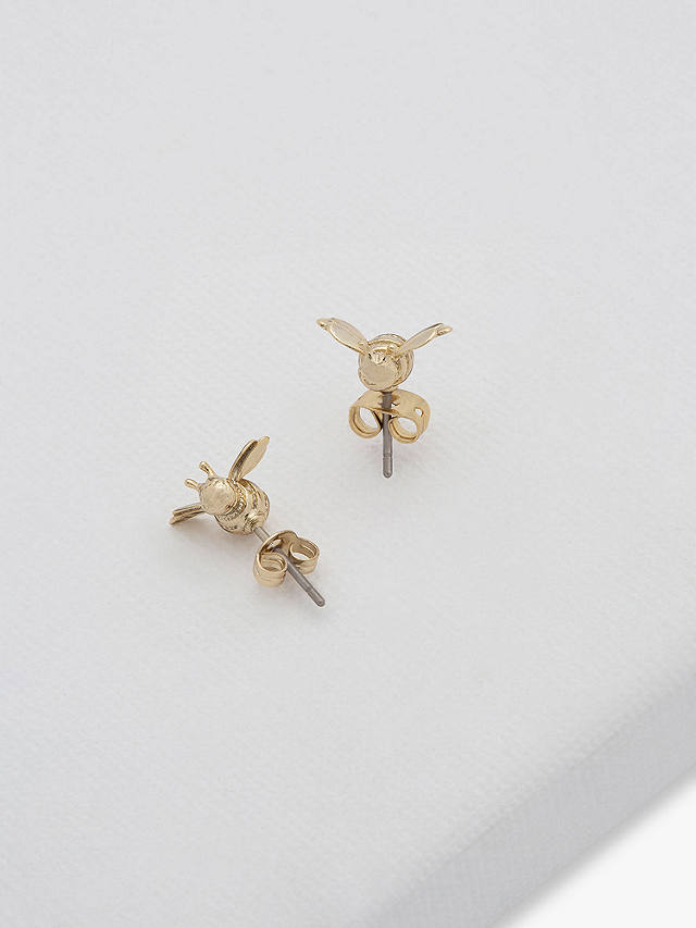 Ted Baker Beelii Double Bee Stud Earrings, Gold at John Lewis & Partners