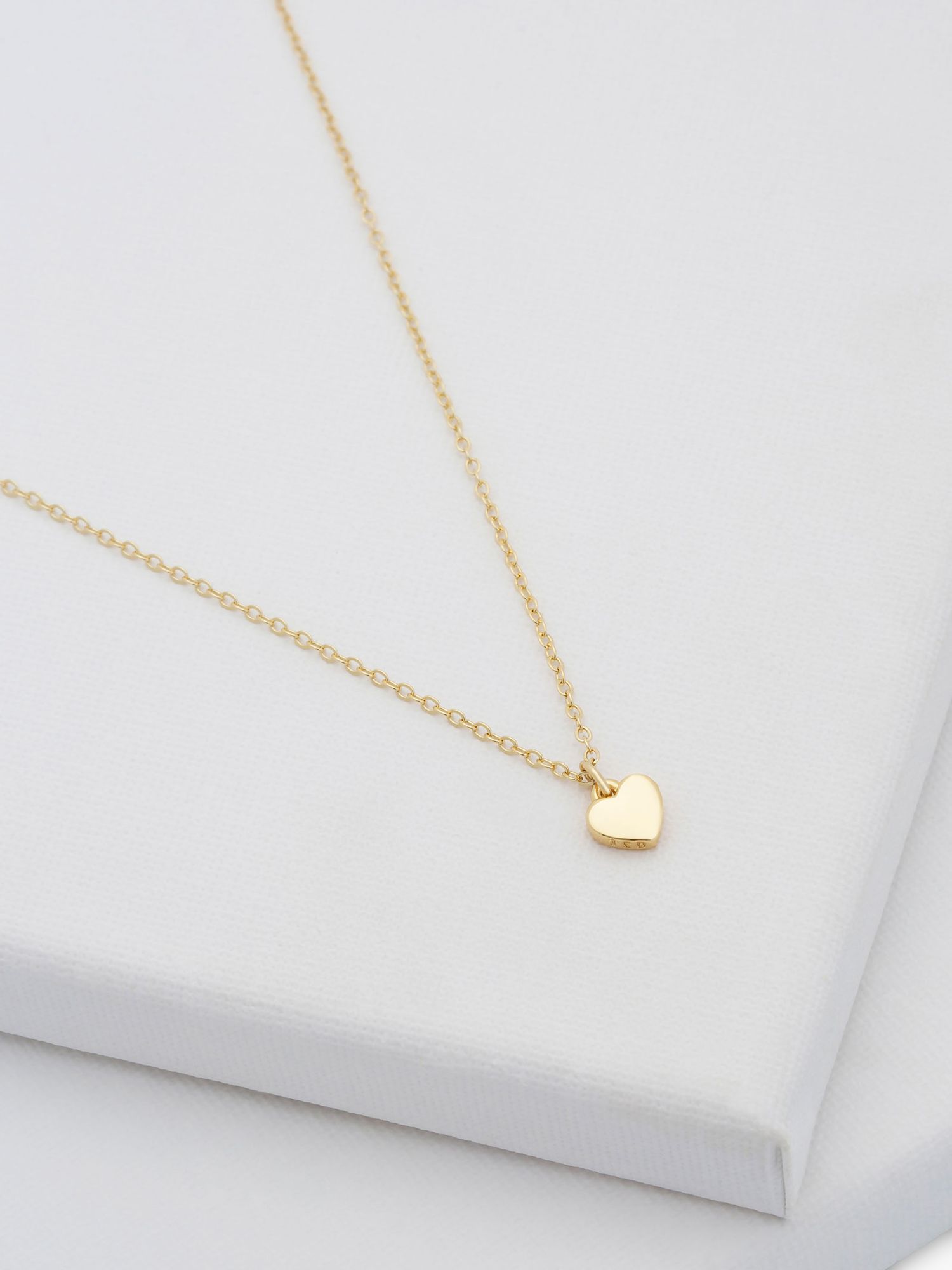 Ted Baker Hara Tiny Heart Pendant Necklace, Gold at John Lewis & Partners