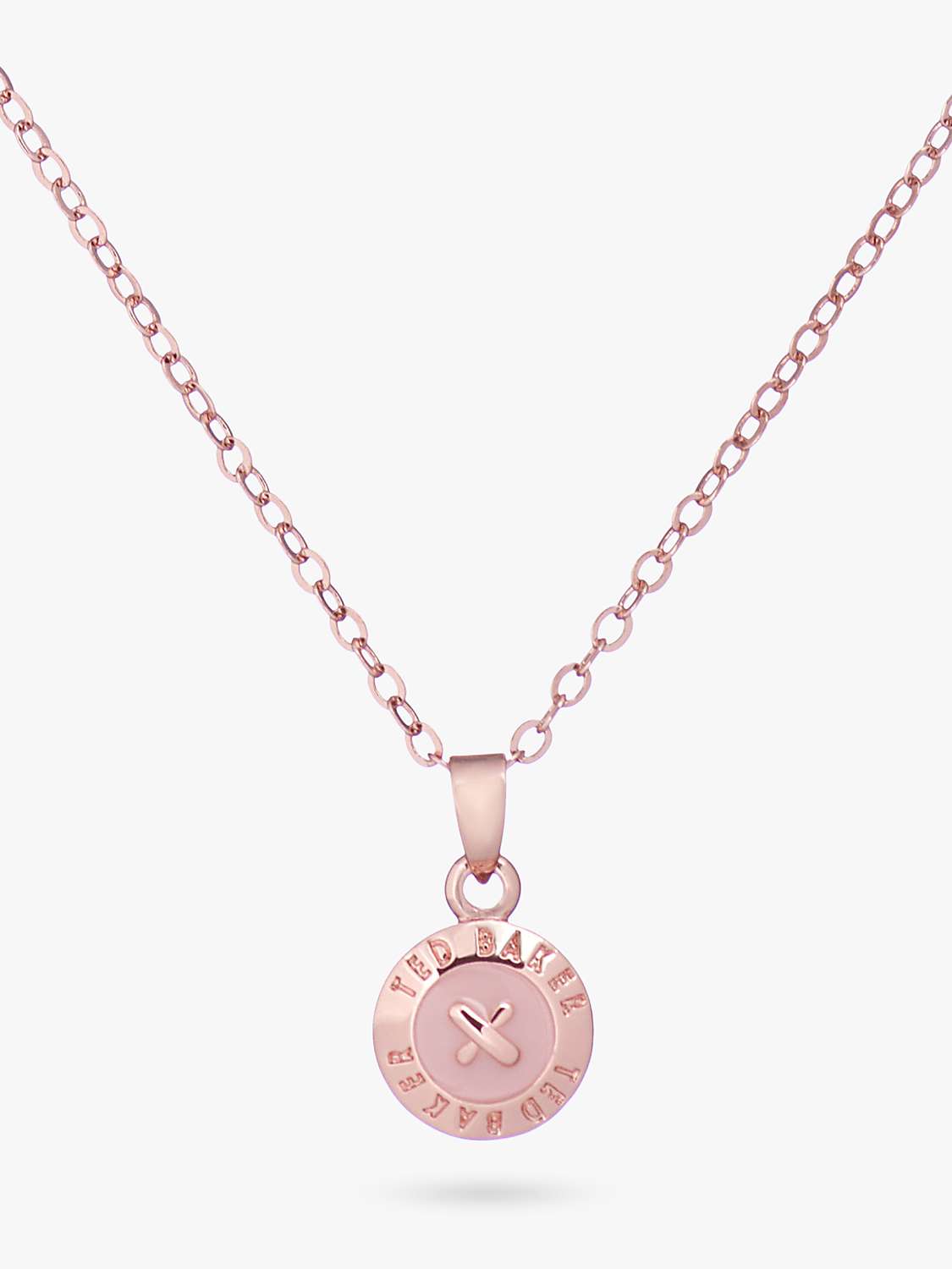 Buy Ted Baker Mini Button Enamel Pendant Necklace Online at johnlewis.com