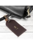 Treat Republic Personalised Leather Luggage Tag, Brown