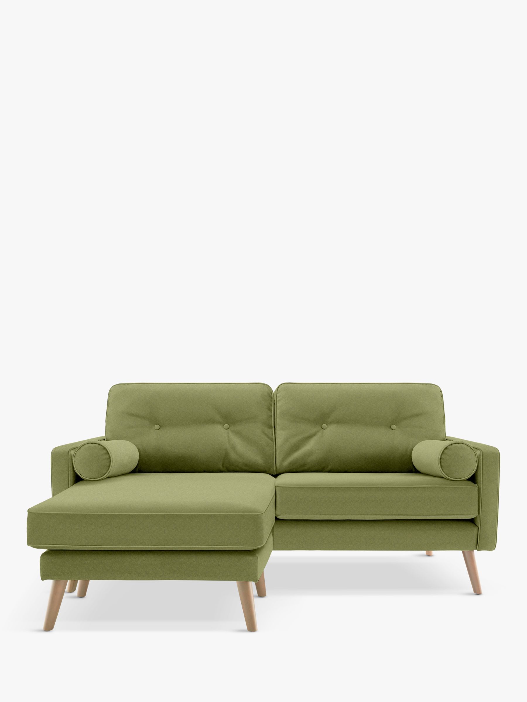 The Sixty Five Range, G Plan Vintage The Sixty Five LHF Medium 2 Seater Chaise End Sofa, Marl Green