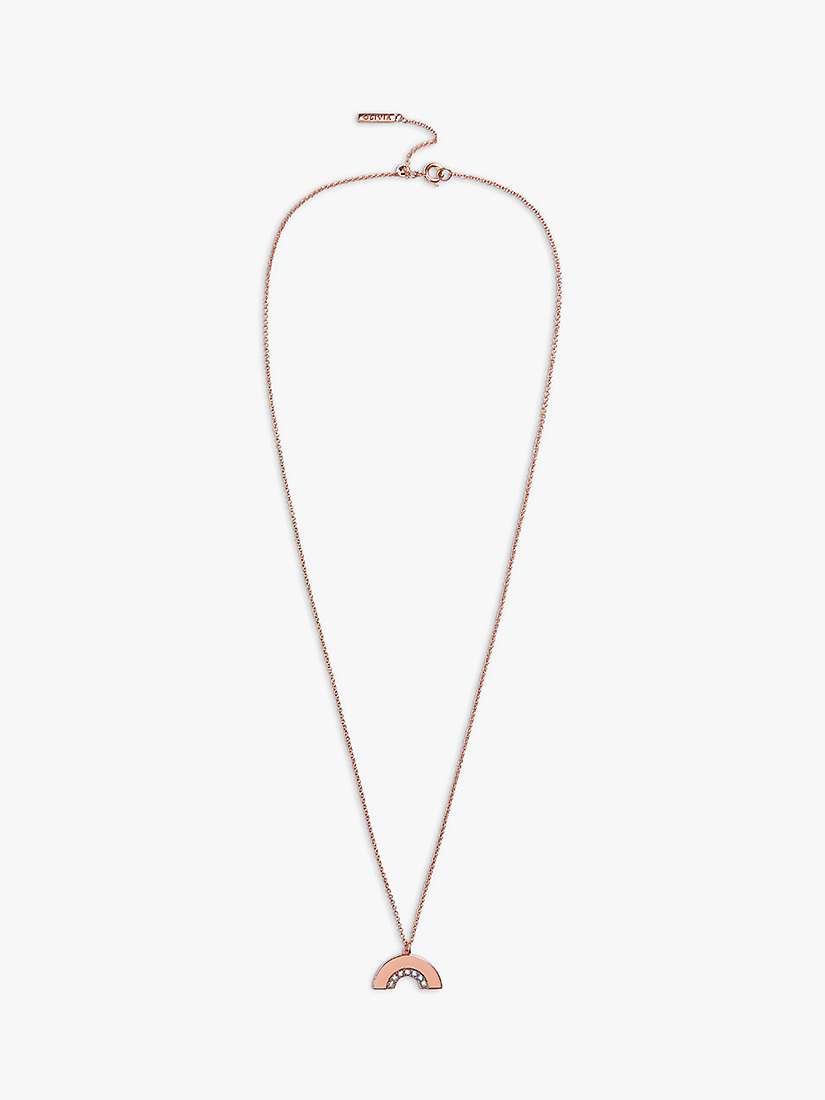 Buy Olivia Burton Crystal Rainbow Pendant Necklace, Rose Gold OBJRBN03 Online at johnlewis.com