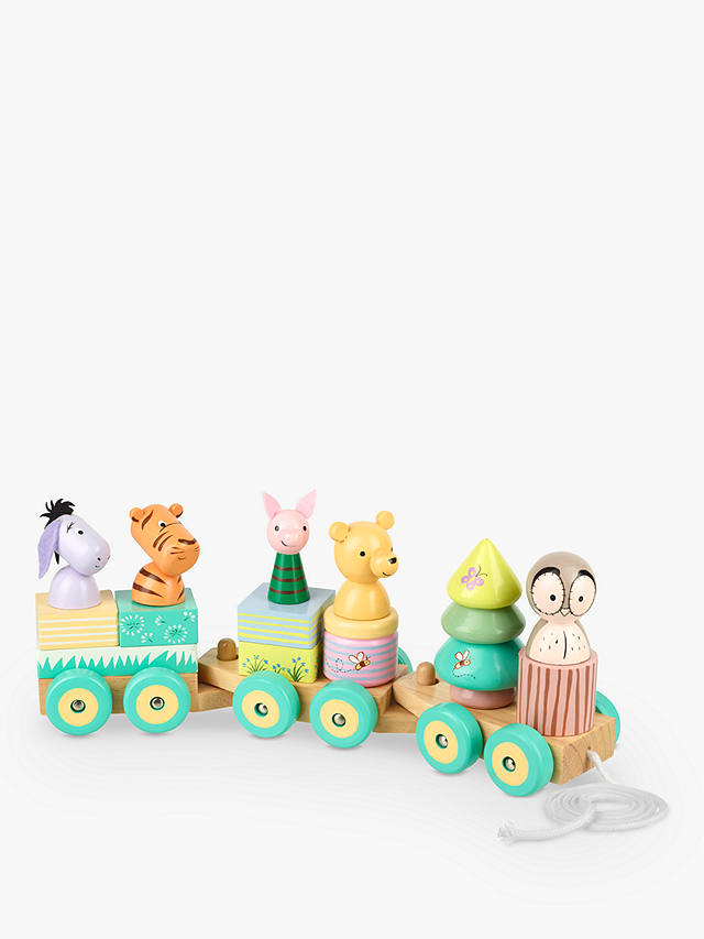 Winnie The Pooh Puzzle Train Pull Along Wooden Toy